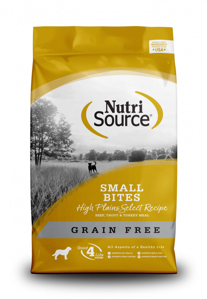 NutriSource Grain Free High Plains Select Small Bites Dry Dog Food